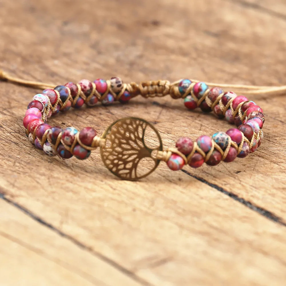 Bracelet arbre de vie macramé