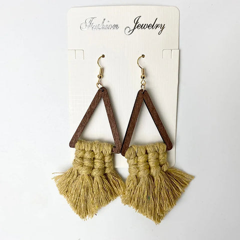 Boucles d’oreilles macramé géométriques