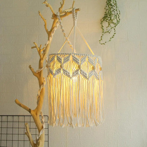 Suspension bohème en macramé