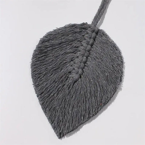 Embrasse rideau macramé feuille