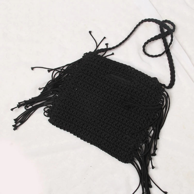 Sac à main macramé corde tressée