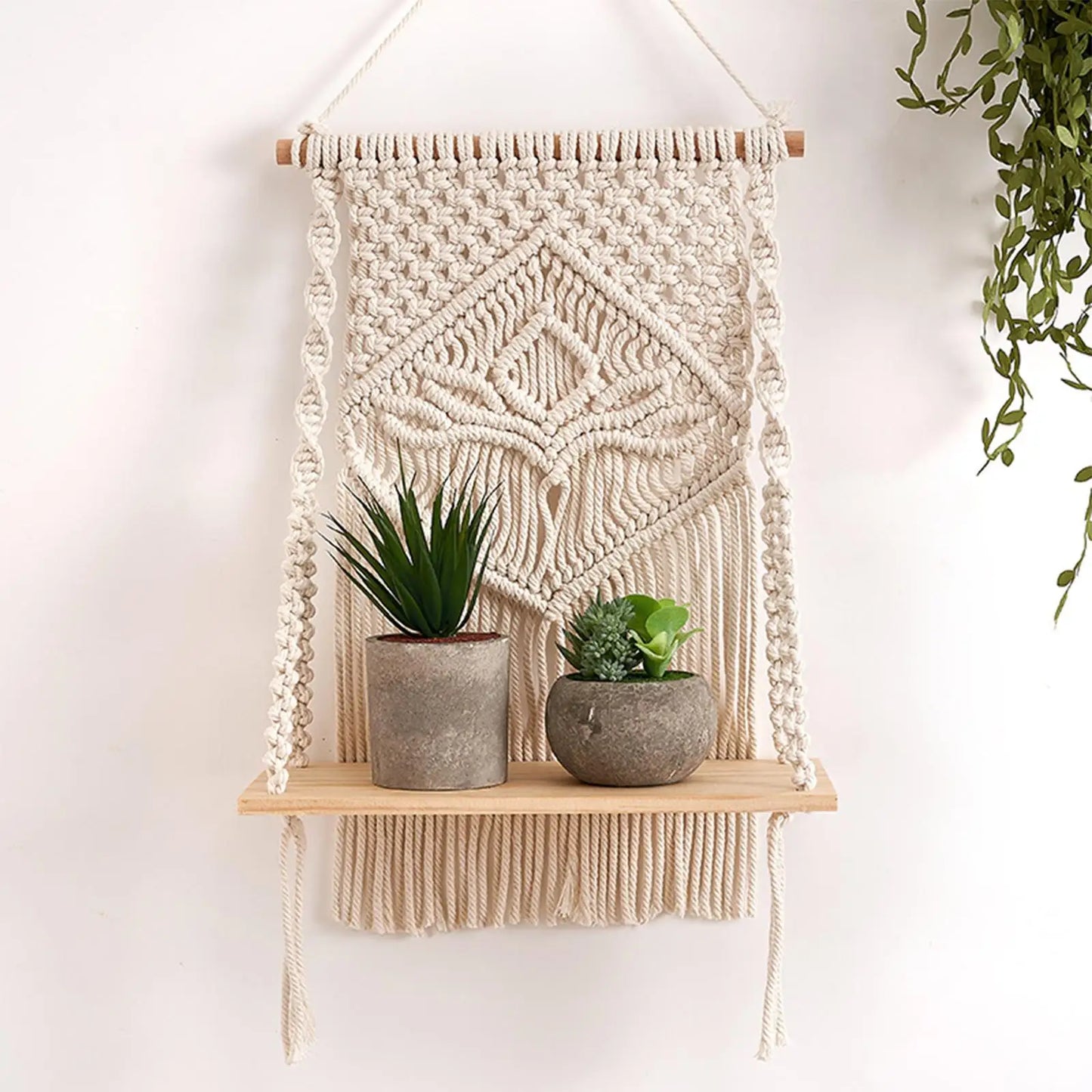 Porte-plante macramé 50 x 32 cm