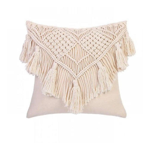 Housse de coussin en macramé bohème 45 x 45cm