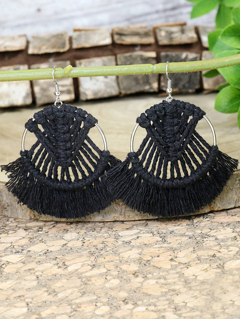 Boucles d'oreilles en macramé