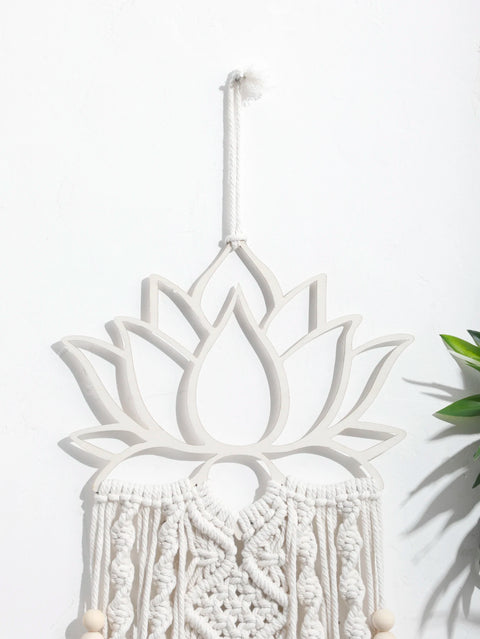 Attrape-rêve macramé fleur de lotus