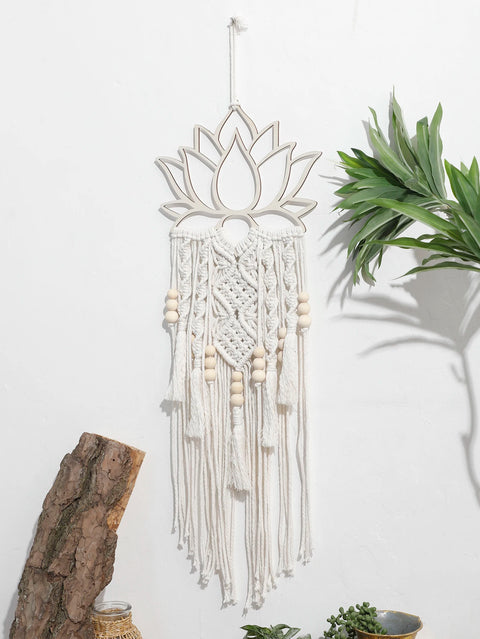Attrape-rêve macramé fleur de lotus