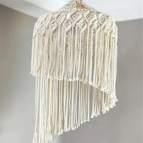 Abat-jour spirale macramé