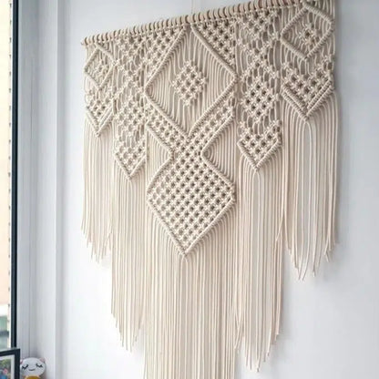 Macramé mural géant