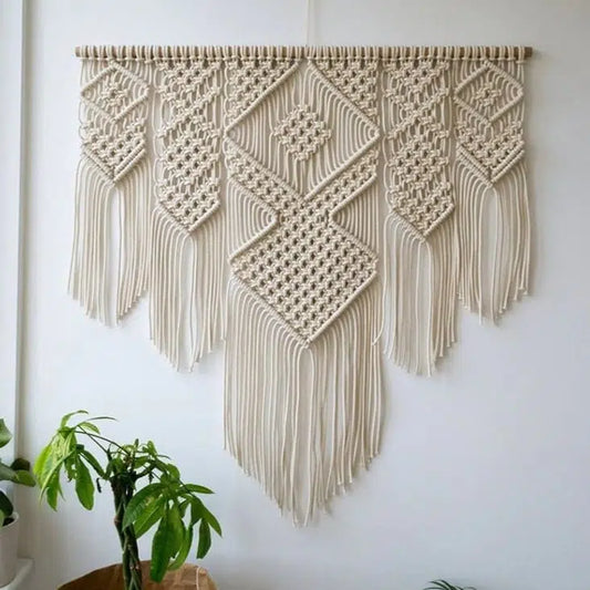 Macramé mural géant