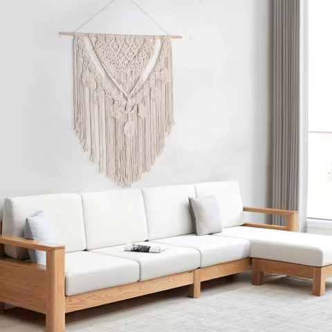 Macramé mural XXL salon