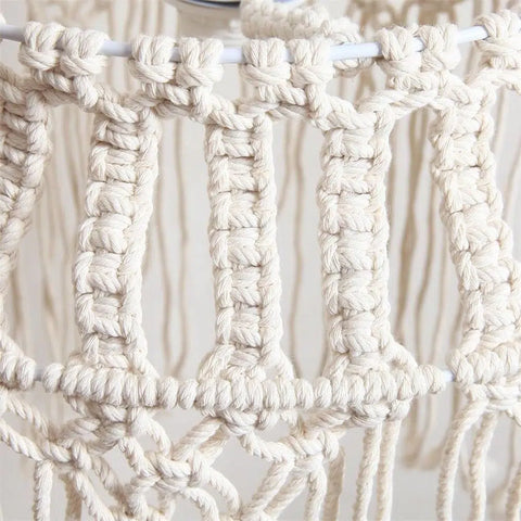 Suspension luminaire macramé